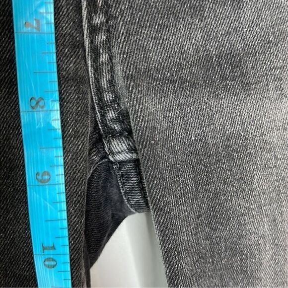 Zara Black Gray Jeans Black Pearl Cuff Hem Detailing - Picture 8 of 10